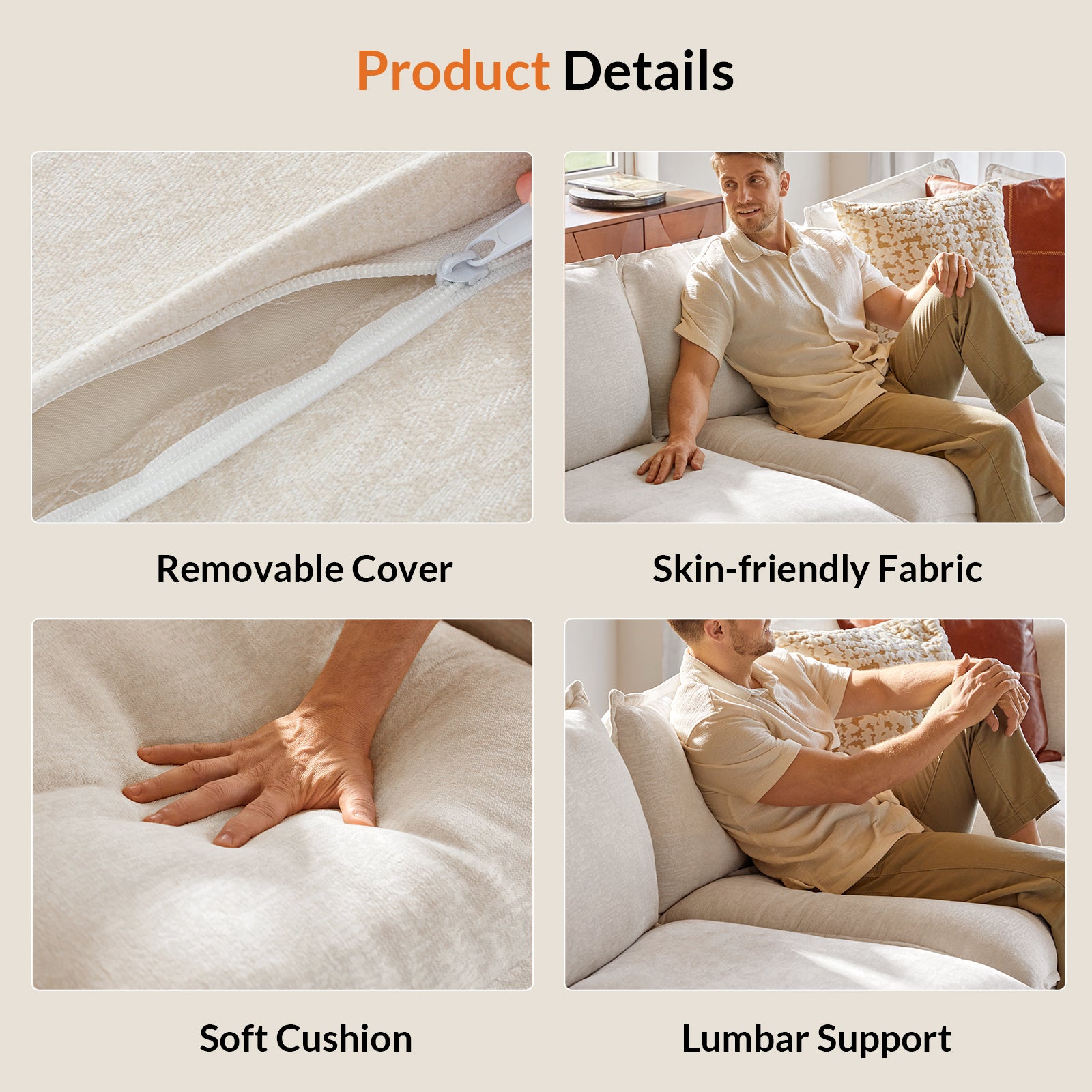 Accessories for Harmetrix Oversized Soft Sectional Couch