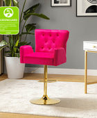 Lydia Velvet Swivel Adjustable Barstool