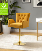 Lydia Velvet Swivel Adjustable Barstool