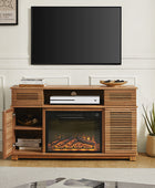 Betty 52'' wide Classic Farmhouse TV Stand with Electric Fireplace