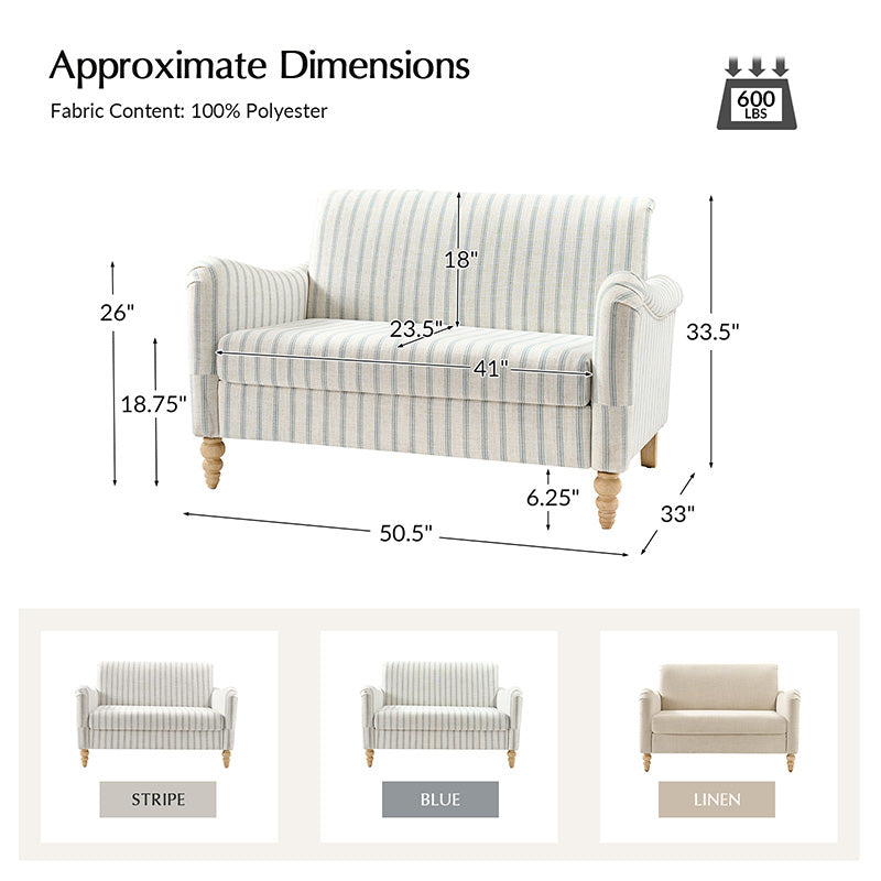 Blue-Striped_Farmhouse_loveseat