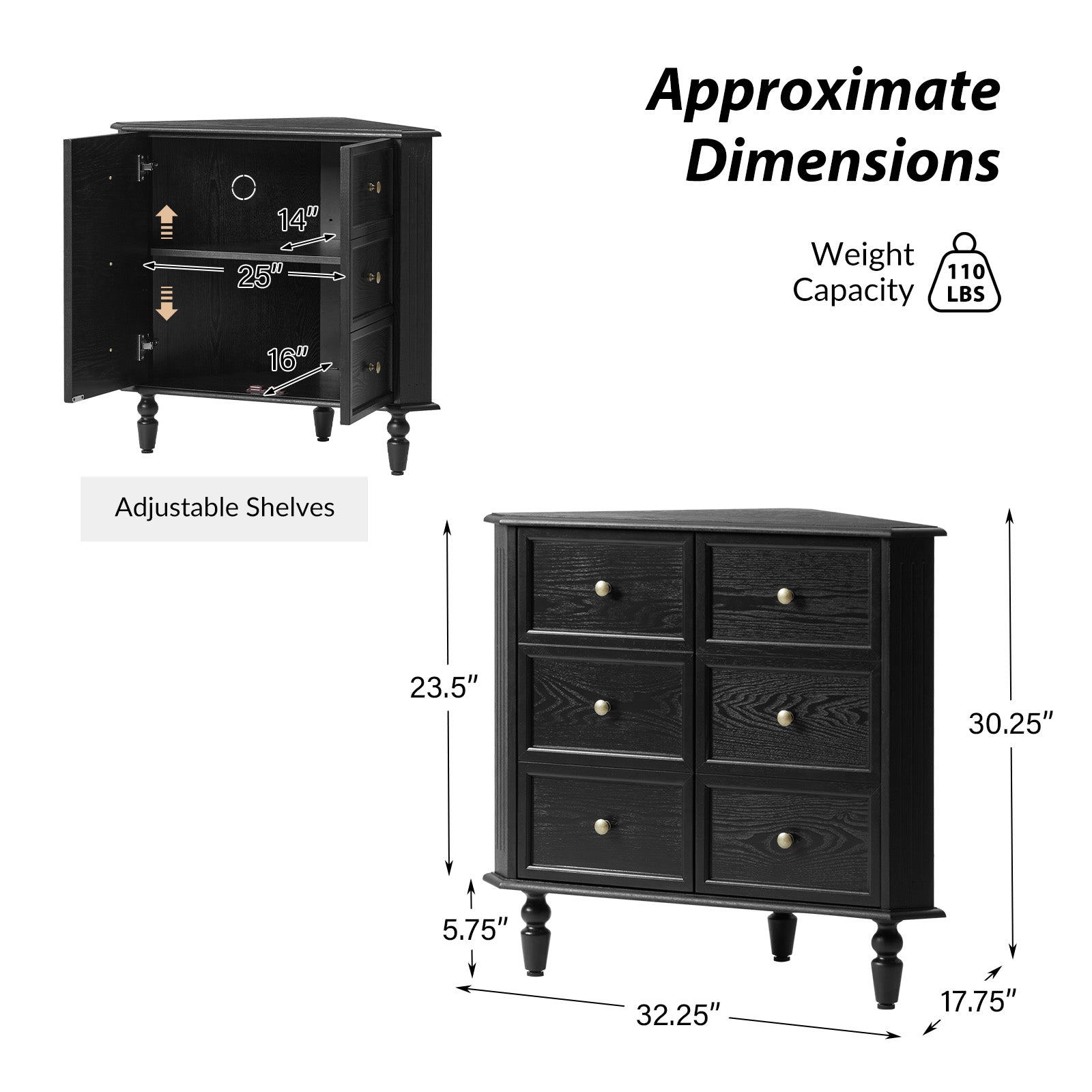 Belle Multifunctional Corner Storage Cabinet - HULALA HOME