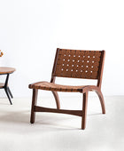 Bowie Woven Faux Leather Side Chair