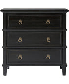 Jules Classic Solid Wood 3-Drawer End Table with USB Ports