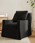 Stanley Glider Slipcovered Swivel Chair with Slope Arm (Tailored Fabric Services)