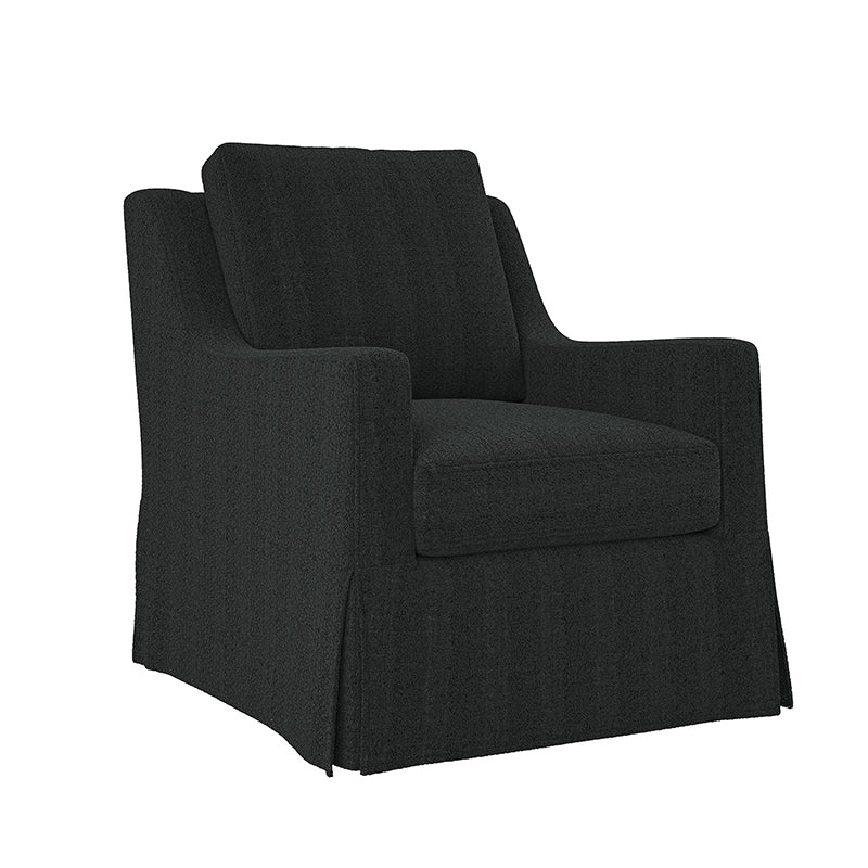 Stanley Glider Slipcovered Swivel Chair with Slope Arm (Tailored Fabric Services)