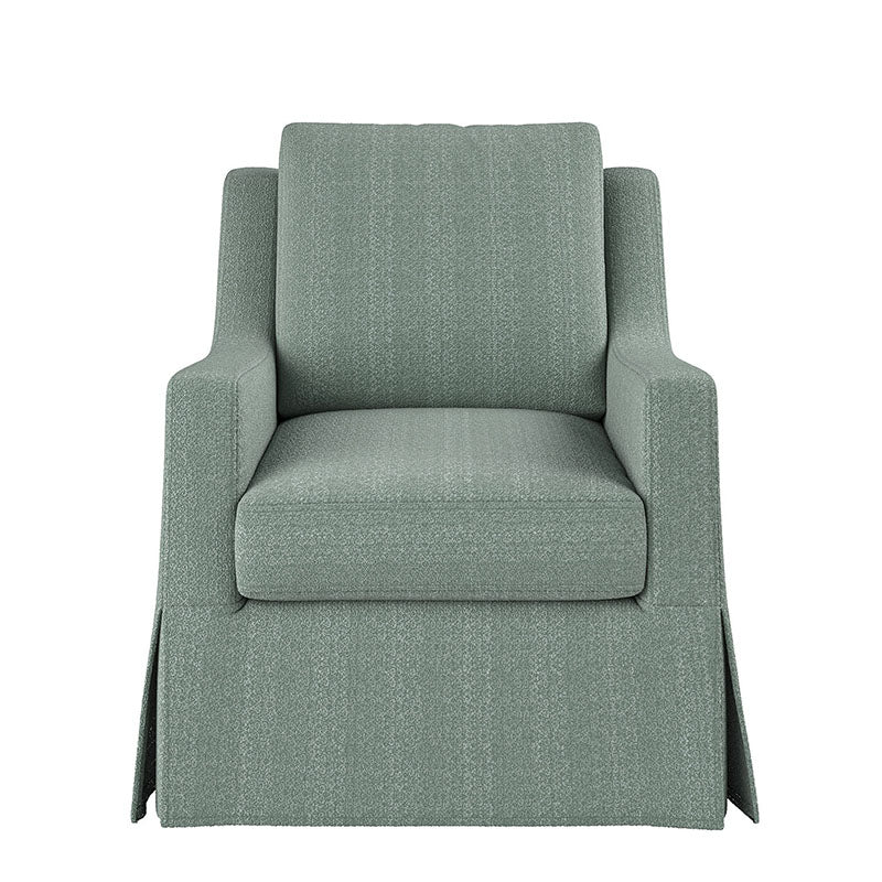 Stanley Glider Slipcovered Swivel Chair with Slope Arm (Tailored Fabric Services)