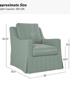 Stanley Glider Slipcovered Swivel Chair with Slope Arm (Tailored Fabric Services)