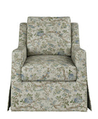 Stanley Glider Slipcovered Swivel Chair with Slope Arm (Tailored Fabric Services)