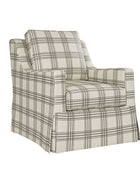 Stanley Glider Slipcovered Swivel Chair with Slope Arm (Tailored Fabric Services)