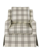 Stanley Glider Slipcovered Swivel Chair with Slope Arm (Tailored Fabric Services)