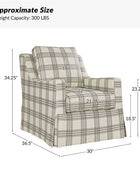 Stanley Glider Slipcovered Swivel Chair with Slope Arm (Tailored Fabric Services)