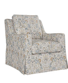 Stanley Glider Slipcovered Swivel Chair with Slope Arm (Tailored Fabric Services)