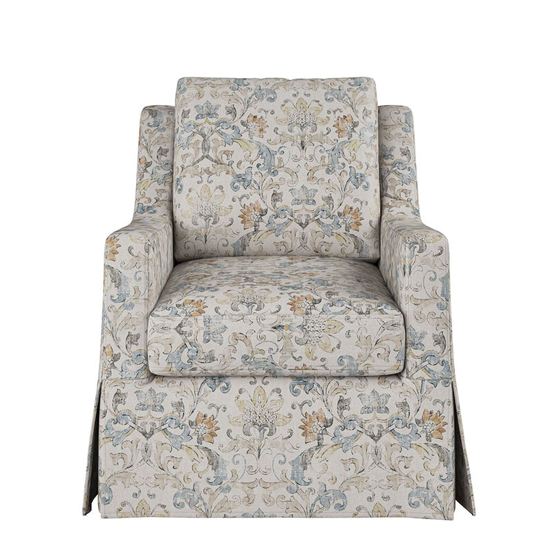 Stanley Glider Slipcovered Swivel Chair with Slope Arm (Tailored Fabric Services)