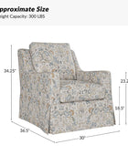 Stanley Glider Slipcovered Swivel Chair with Slope Arm (Tailored Fabric Services)