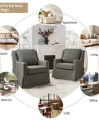 Stanley Glider Slipcovered Swivel Chair with Slope Arm(Optional Types)