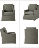 Stanley Glider Slipcovered Swivel Chair with Slope Arm(Optional Types)