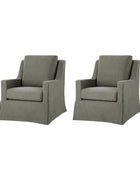 Stanley Glider Slipcovered Swivel Chair with Slope Arm(Optional Types)