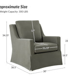 Stanley Glider Slipcovered Swivel Chair with Slope Arm(Optional Types)
