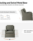 Stanley Glider Slipcovered Swivel Chair with Slope Arm(Optional Types)