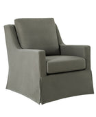 Stanley Glider Slipcovered Swivel Chair with Slope Arm