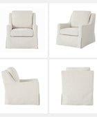 Stanley Glider Slipcovered Swivel Chair with Slope Arm(Optional Types)