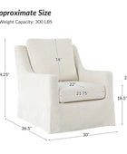 Stanley Glider Slipcovered Swivel Chair with Slope Arm(Optional Types)