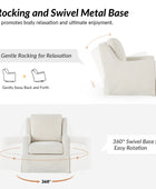 Stanley Glider Slipcovered Swivel Chair with Slope Arm(Optional Types)