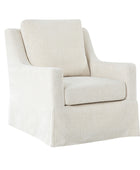 Stanley Glider Slipcovered Swivel Chair with Slope Arm