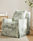 Stanley Glider Slipcovered Swivel Chair with Slope Arm (Tailored Fabric Services)