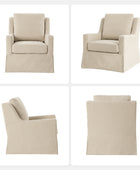 Stanley Glider Slipcovered Swivel Chair with Slope Arm(Optional Types)