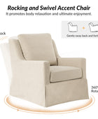 Stanley Glider Slipcovered Swivel Chair with Slope Arm(Optional Types)