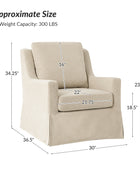 Stanley Glider Slipcovered Swivel Chair with Slope Arm(Optional Types)