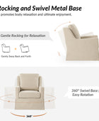 Stanley Glider Slipcovered Swivel Chair with Slope Arm(Optional Types)