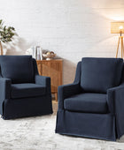 Stanley Glider Slipcovered Swivel Chair with Slope Arm(Optional Types)