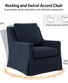 Stanley Glider Slipcovered Swivel Chair with Slope Arm(Optional Types)
