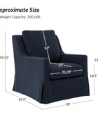 Stanley Glider Slipcovered Swivel Chair with Slope Arm(Optional Types)