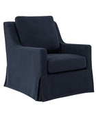 Stanley Glider Slipcovered Swivel Chair with Slope Arm