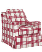 Stanley Glider Slipcovered Swivel Chair with Slope Arm (Tailored Fabric Services)