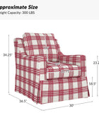 Stanley Glider Slipcovered Swivel Chair with Slope Arm (Tailored Fabric Services)