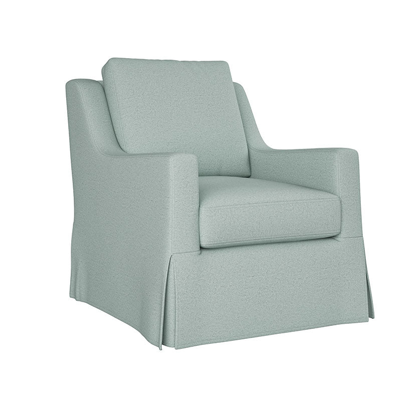 Stanley Glider Slipcovered Swivel Chair with Slope Arm (Tailored Fabric Services)