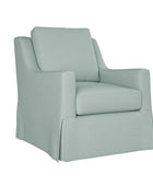 Stanley Glider Slipcovered Swivel Chair with Slope Arm (Tailored Fabric Services)