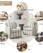 Stanley Glider Slipcovered Swivel Chair with Slope Arm(Optional Types)