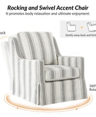 Stanley Glider Slipcovered Swivel Chair with Slope Arm(Optional Types)