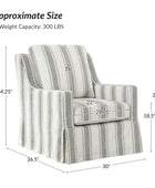 Stanley Glider Slipcovered Swivel Chair with Slope Arm(Optional Types)
