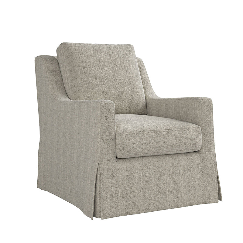 Stanley Glider Slipcovered Swivel Chair with Slope Arm (Tailored Fabric Services)