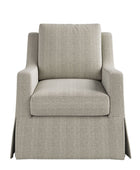 Stanley Glider Slipcovered Swivel Chair with Slope Arm (Tailored Fabric Services)