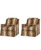 Stanley Glider Slipcovered Swivel Chair with Slope Arm(Optional Types)