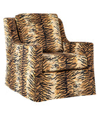 Stanley Glider Slipcovered Swivel Chair with Slope Arm