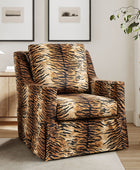 Stanley Glider Slipcovered Swivel Chair with Slope Arm